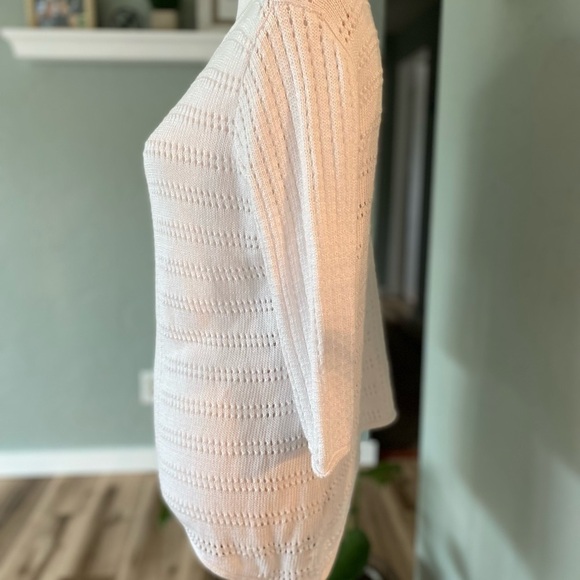 Z brand white sweater cotton/rayon mix size medium - Picture 3 of 9